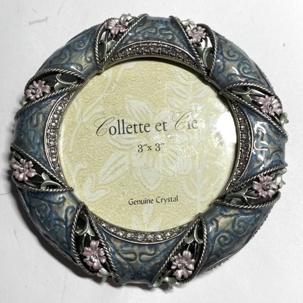 Vintage Collette et Cie 3" x3" Frame with Crystals